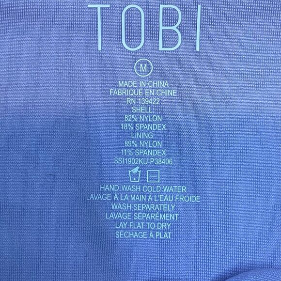 Tobi Let You Go Bikini Bottom Lavender Purple Ruffle Trim Metallic Gold Accent M - Picture 7 of 9